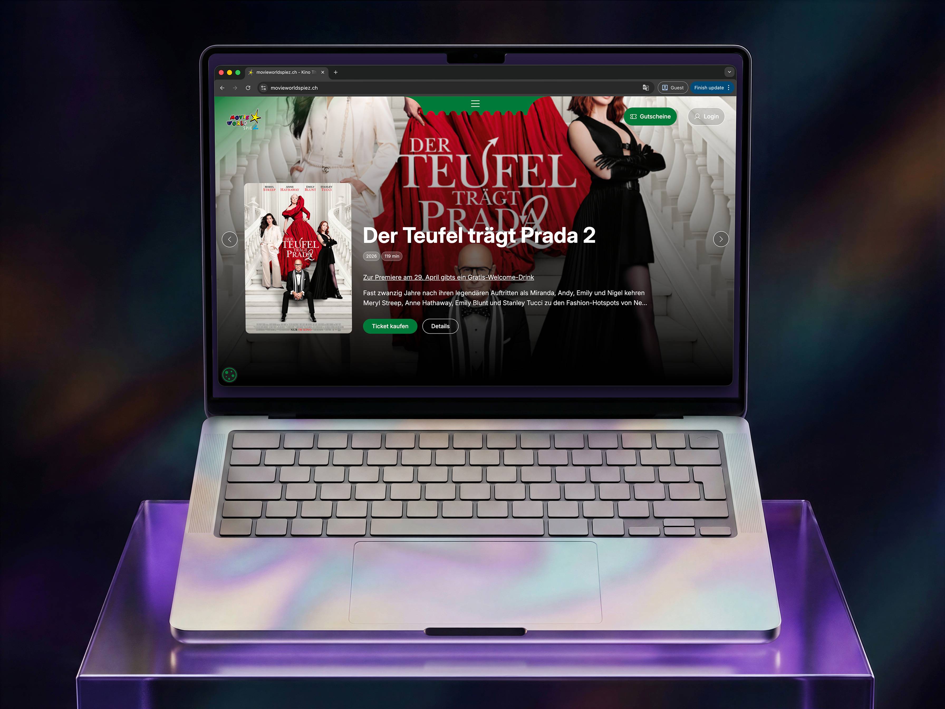 Ganz grosses Kino: Neuer Webauftritt für das Kino Spiez